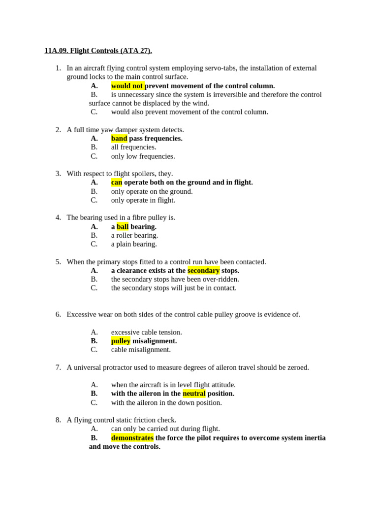 Flight Controls Overview (ATA 27) | PDF | Flight Control Surfaces ...