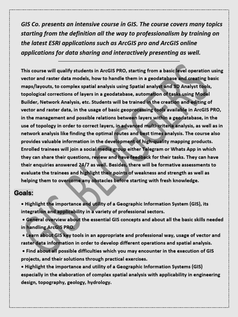 GIS Bloggers Intensive Courses 2024 | PDF | Geographic Information ...