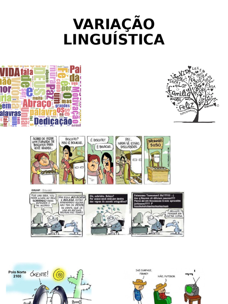 Variação Linguística Através de Imagens | PDF | Artes Linguísticas e ...