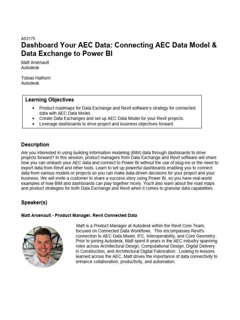 AS3175 Dashboard Your AEC Data - Handout 1727723909404001to5d | PDF ...