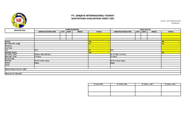 Contoh Form-Pch-002 Qe | PDF
