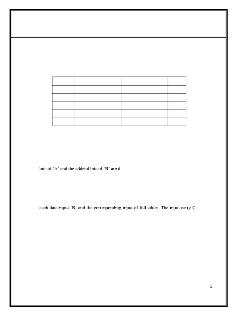 4-Bit Adder and Subtractor Design | PDF | Arithmetic | Digital Electronics