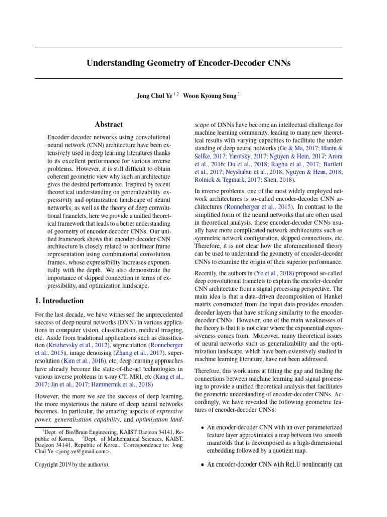 Geomery of Encoder-Decoder CNN | PDF | Deep Learning | Artificial ...