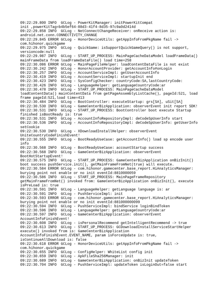 Honor Device Log Analysis Report | PDF | Computing | Software Engineering