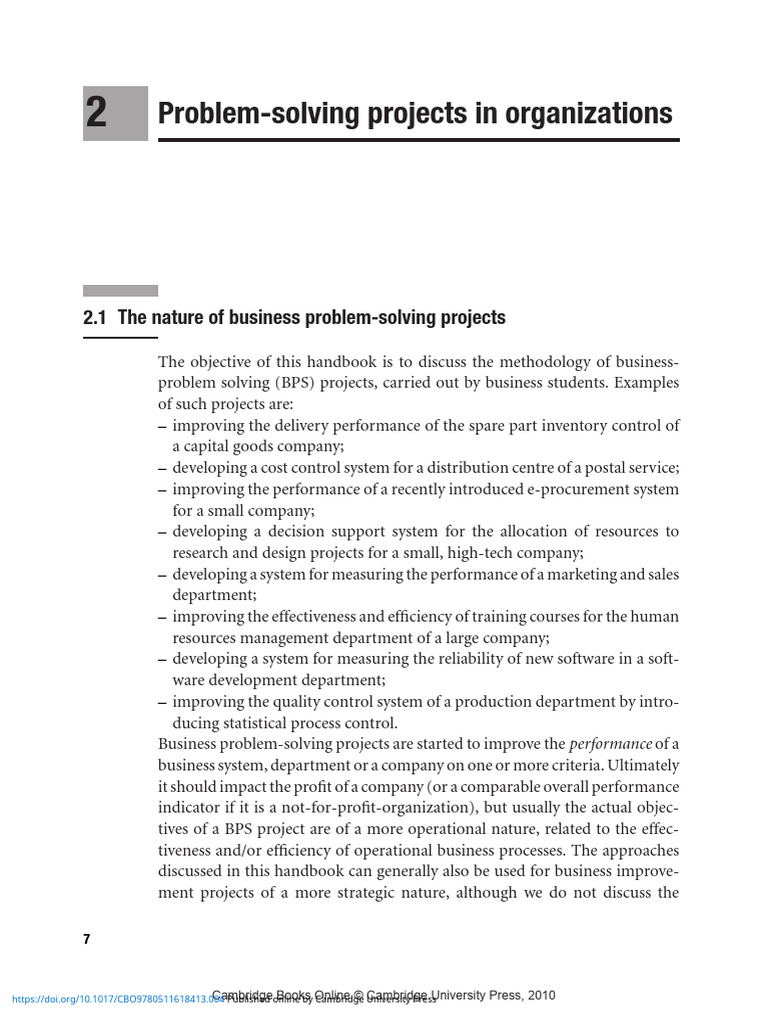 06.2 PP 7 16 Problem-Solving Projects in Organizations | PDF ...