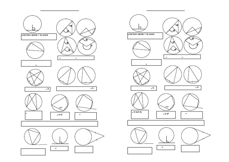 A5 Circle Theorems For Grade 11 0 12 | PDF | Circle | Geometric Shapes