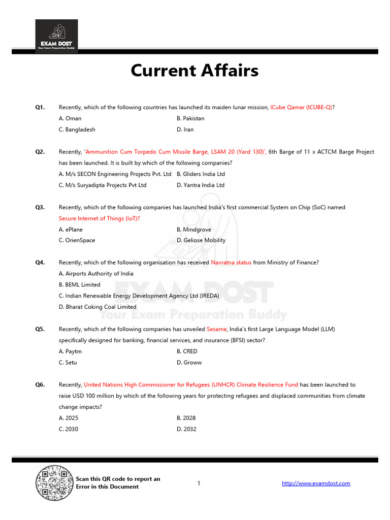 Current Affairs May 2024 | PDF | Technology & Engineering