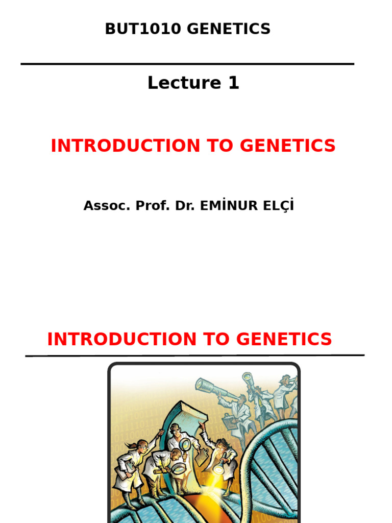 Introduction to Genetics Overview | PDF | Translation (Biology) | Rna