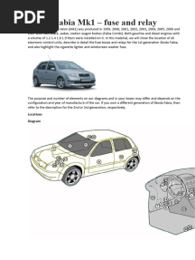 Skoda Fabia Mk1 - Fuse and Relay