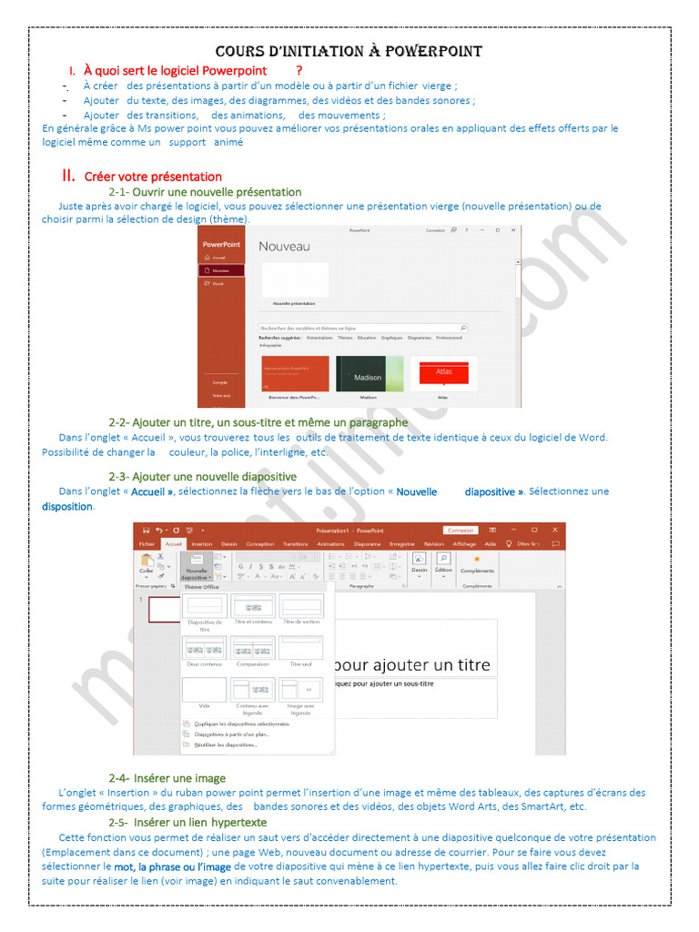 Initiation à PowerPoint : Guide Complet | PDF | Microsoft Word ...