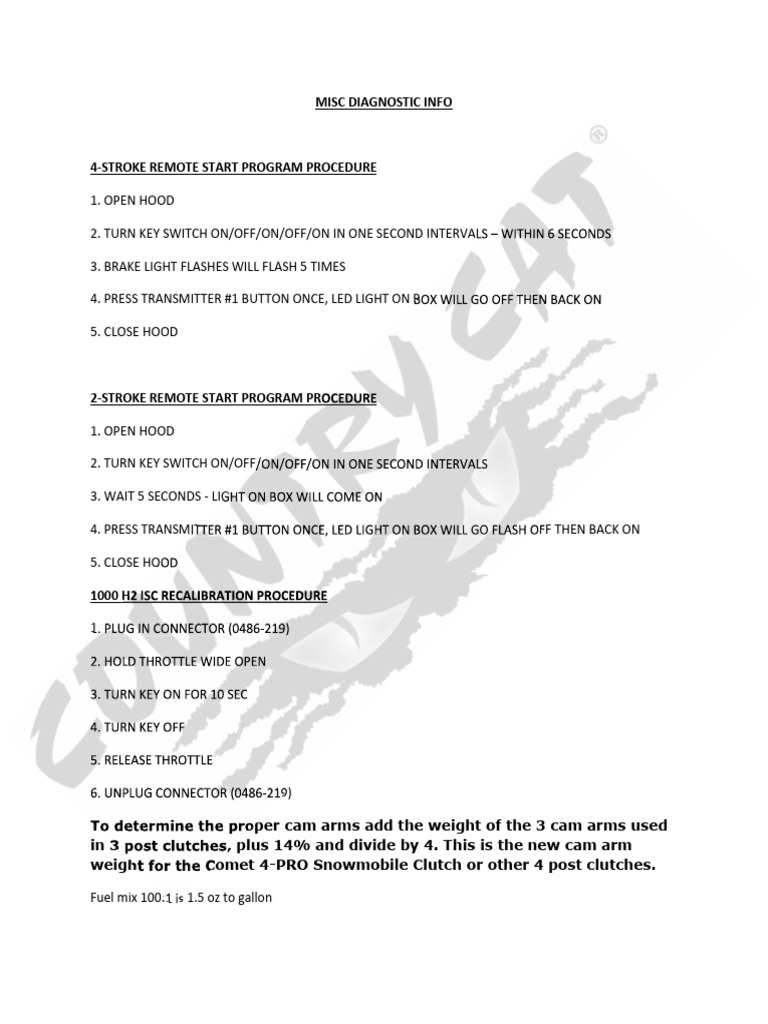 Snowmobile Maintenance Guide | PDF | Technology & Engineering