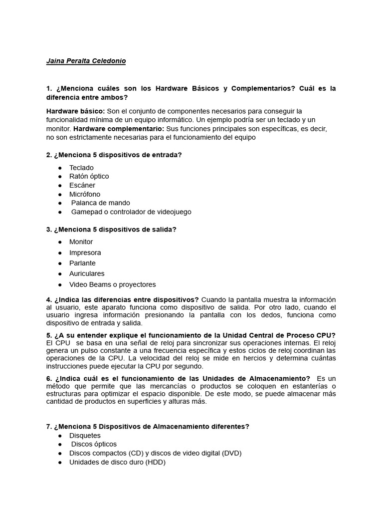 Actividad 1 de Módulo 2 | PDF | Hardware de la computadora | Archivo de ...