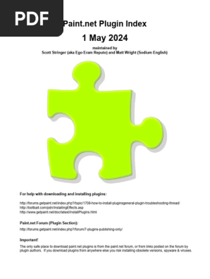 Plugin Index - May 2024 | PDF | File Format | Graphics