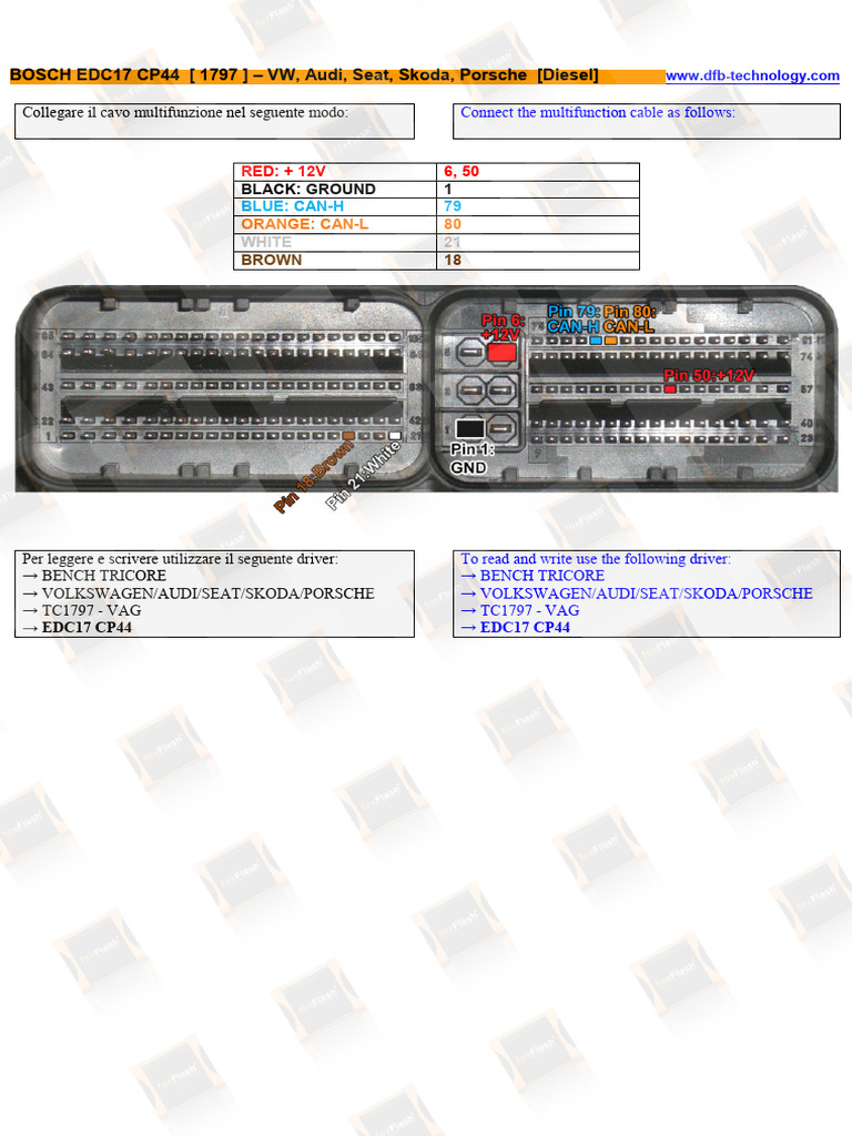 Bench Tricore Vag Edc17 CP44 1797 | PDF | Car Manufacturers | Electric ...