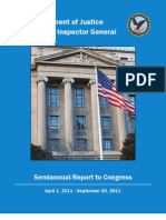 OIG of DOJ Report To Congress 040111-093011