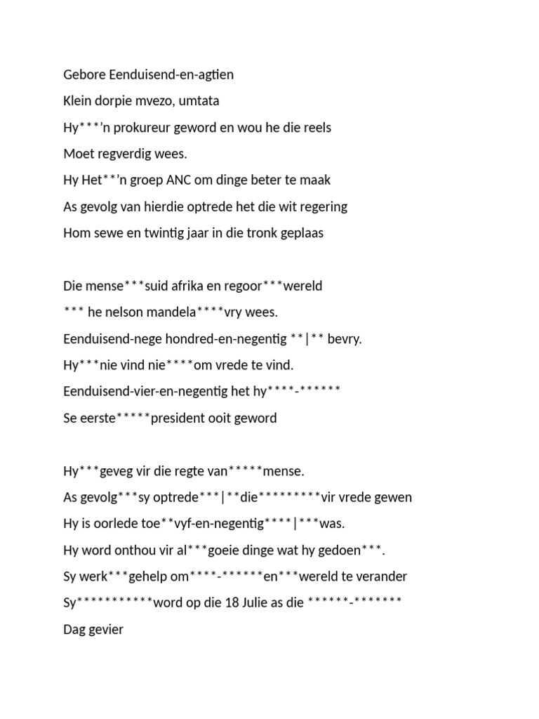 BIOGRAPHY OF NELSON MANDELA PDF IN AFRIKAANS visual data 2