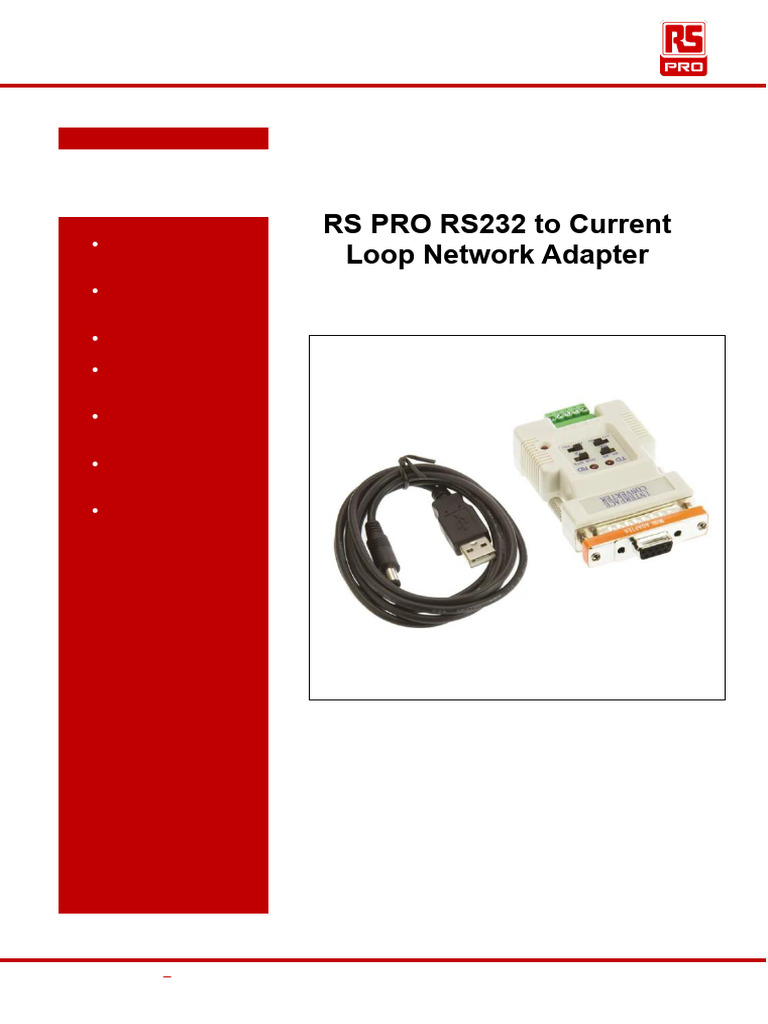 RS232 to Current Loop Adapter Guide | PDF | Telecommunications ...