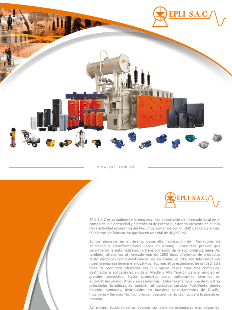 Catalogo de Epli | PDF | Transformador | Ingenieria Eléctrica