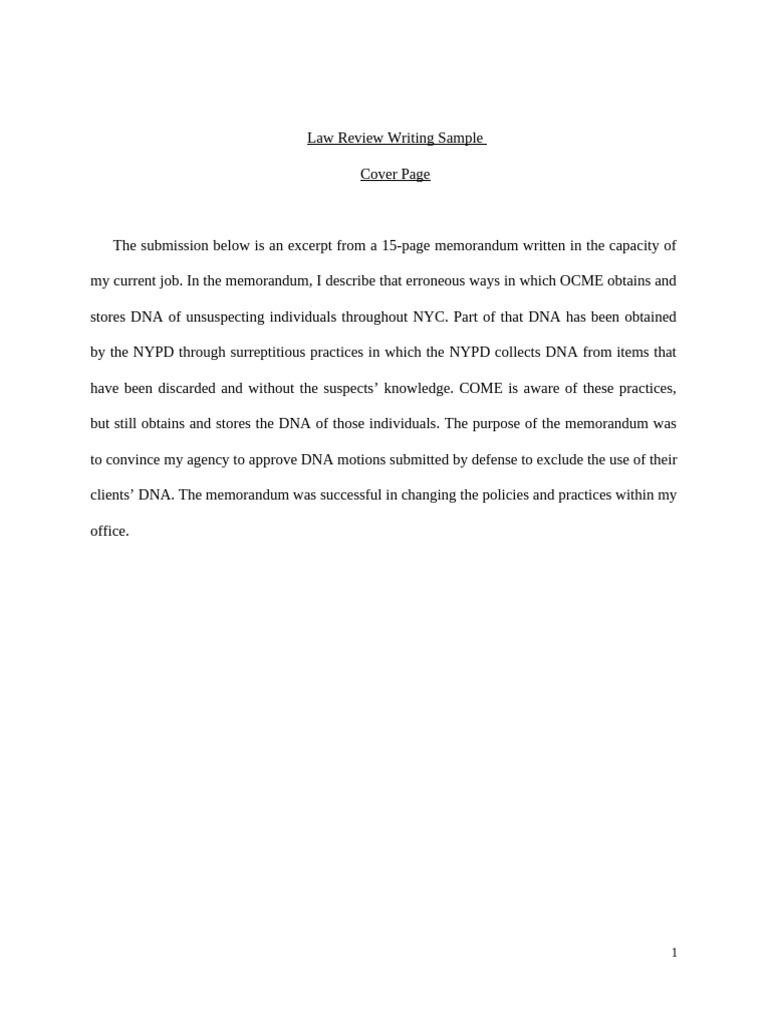 NYC DNA Collection Practices Memo | PDF | Forensic Science | Dna Profiling