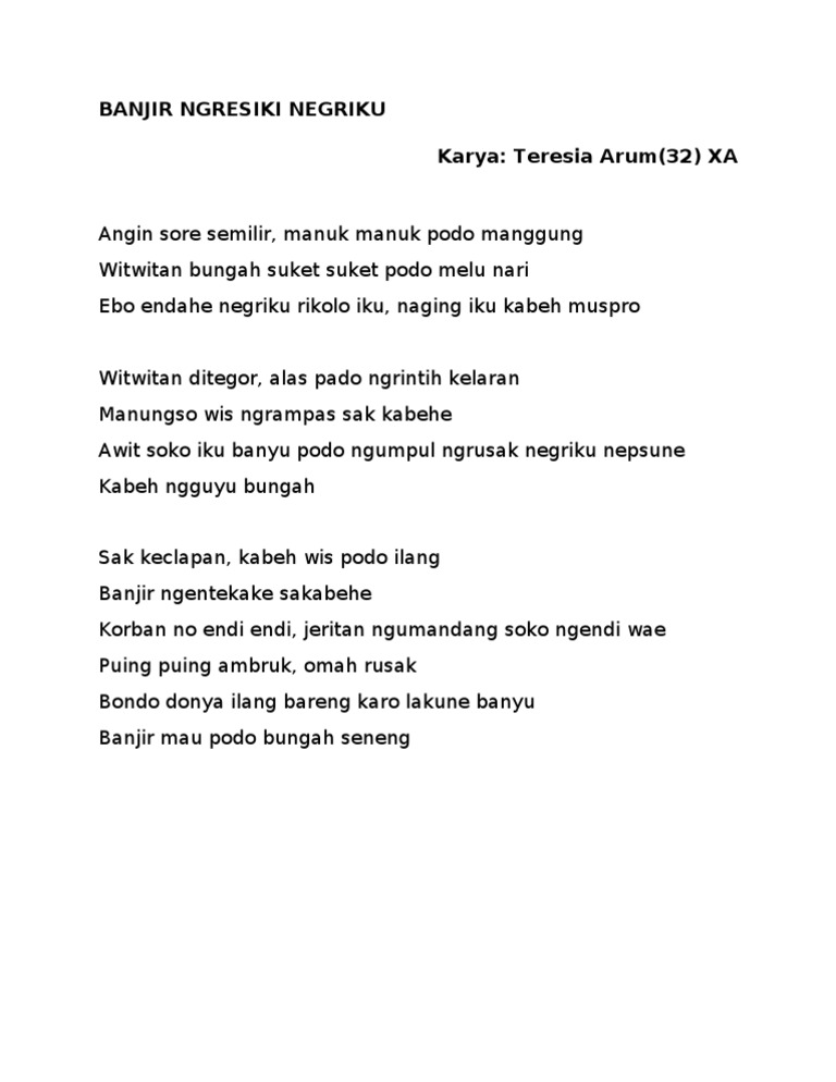 Puisi Bahasa Jawa
