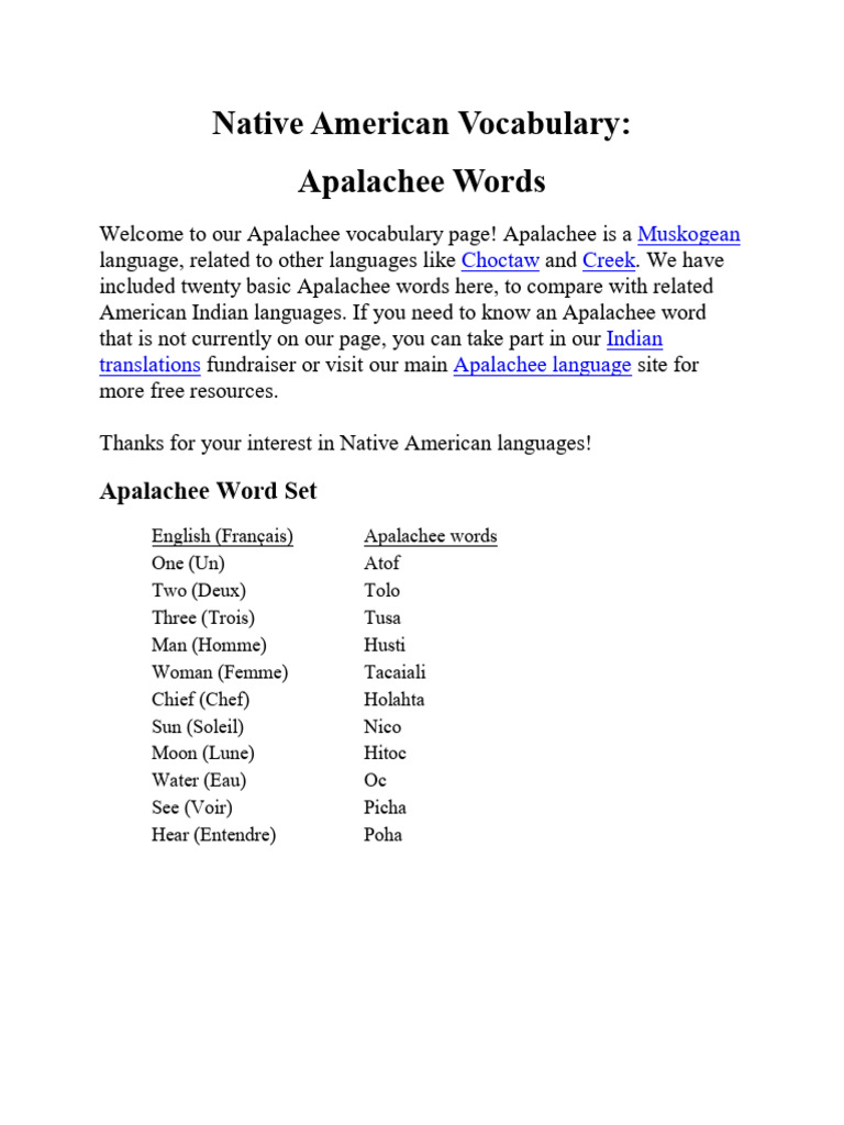 Combined Language and Word Sets | PDF | Indigenous Peoples Of North ...