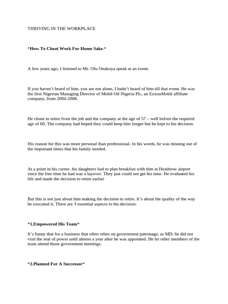 Balancing Work and Family Life | PDF | Lifestyle