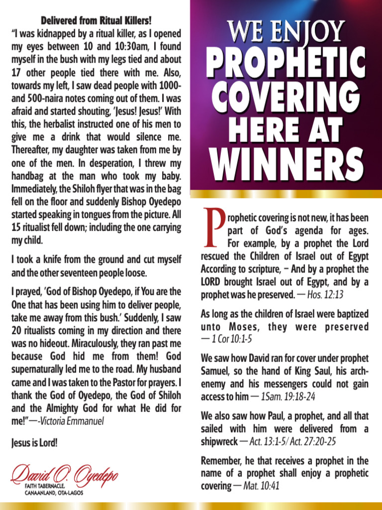 Prophetic Covering: Here at | PDF | Prophet