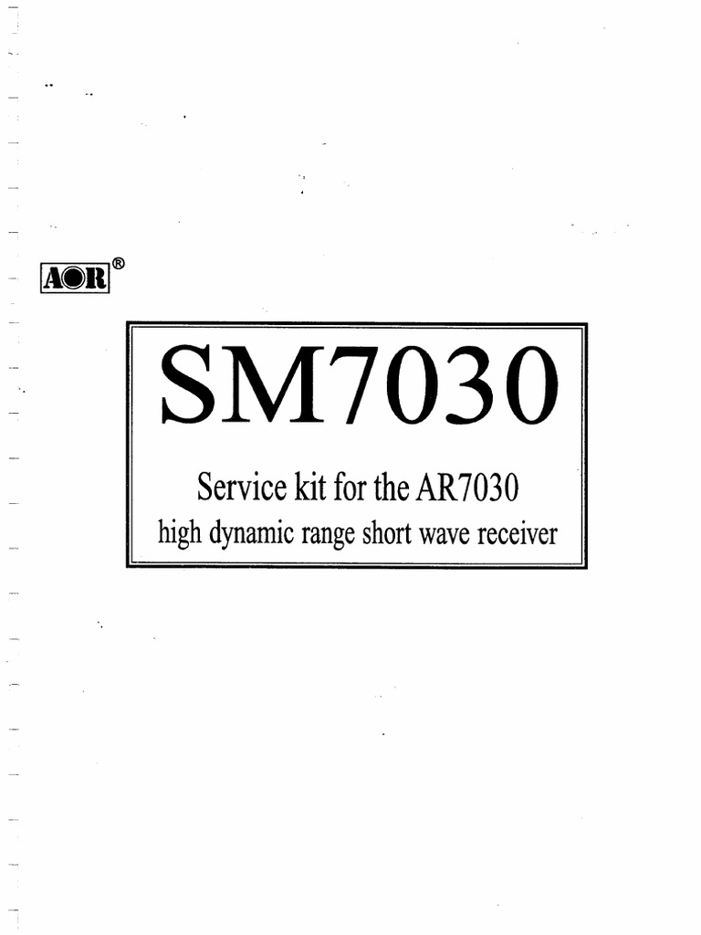 Aor AR-7030 Service Kit | PDF