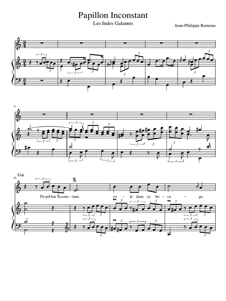 Papillon Inconstant : Les Indes Galantes | PDF | Opéra