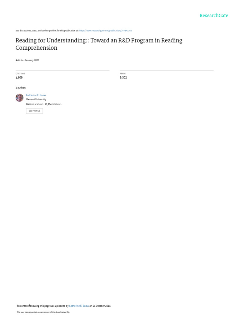Reading For Understanding Toward An RD Program in | PDF | Art | Computers