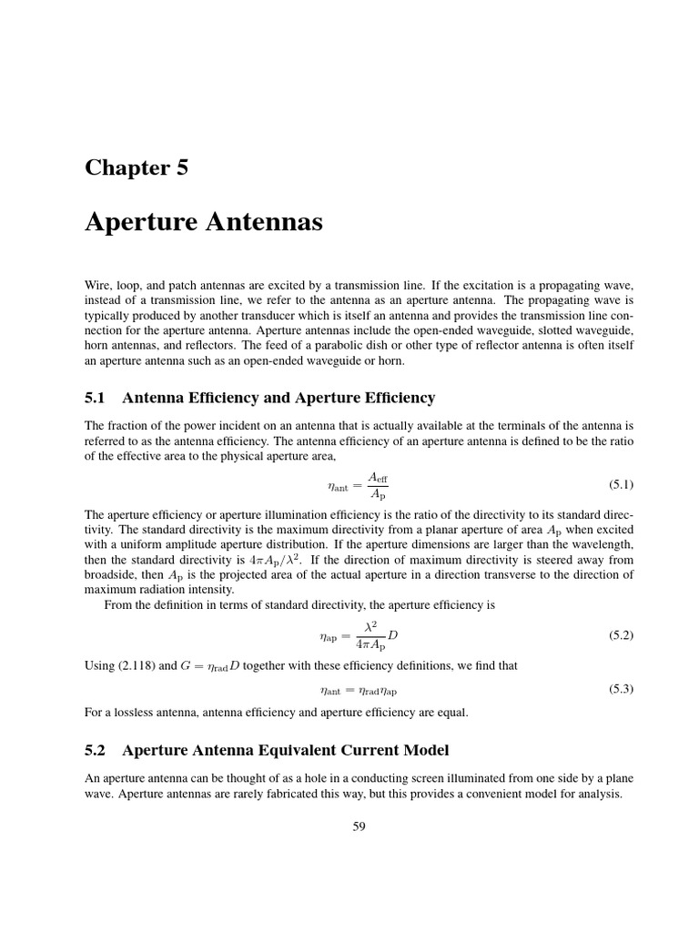 Aperture Antennas Explained | PDF | Antenna (Radio) | Physical Phenomena