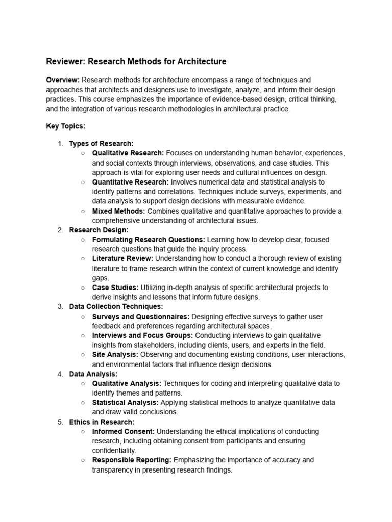 Architectural Research Methods Explained | PDF | Methodology ...