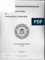 Psychological Profiles of Anonymous Leadership: Law Enforcement Sensitive (LES)