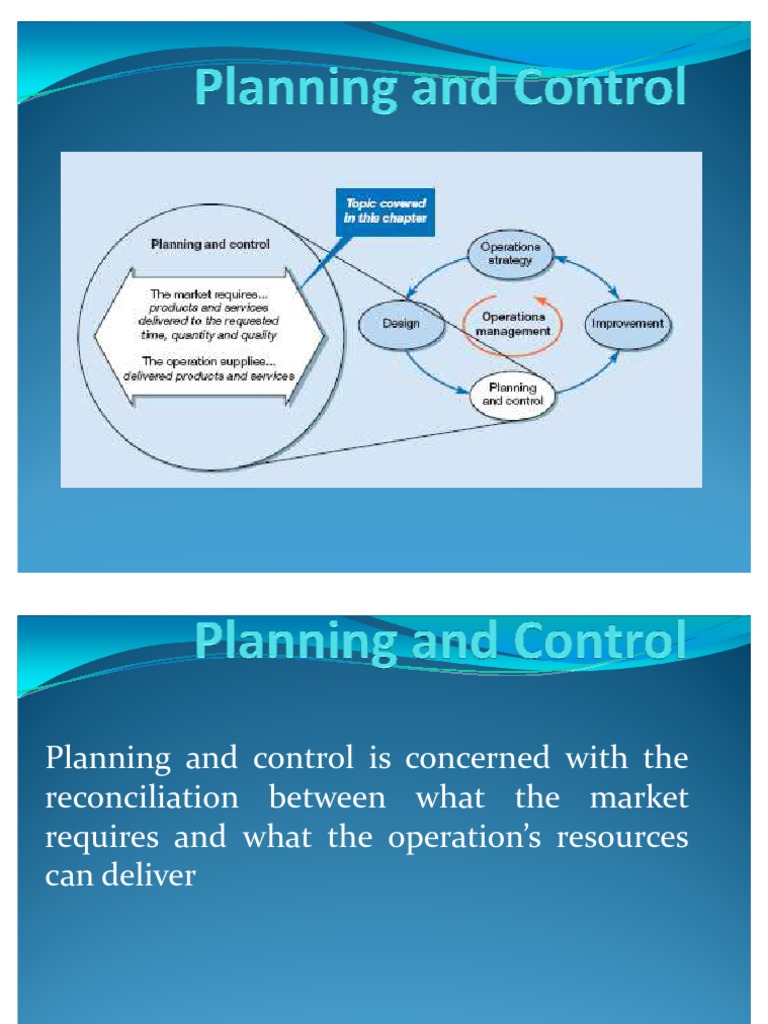 Planning and Control