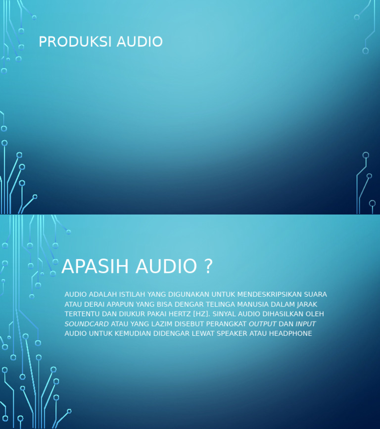 Pengertian dan Produksi Audio | PDF | Kajian Bahasa Asing