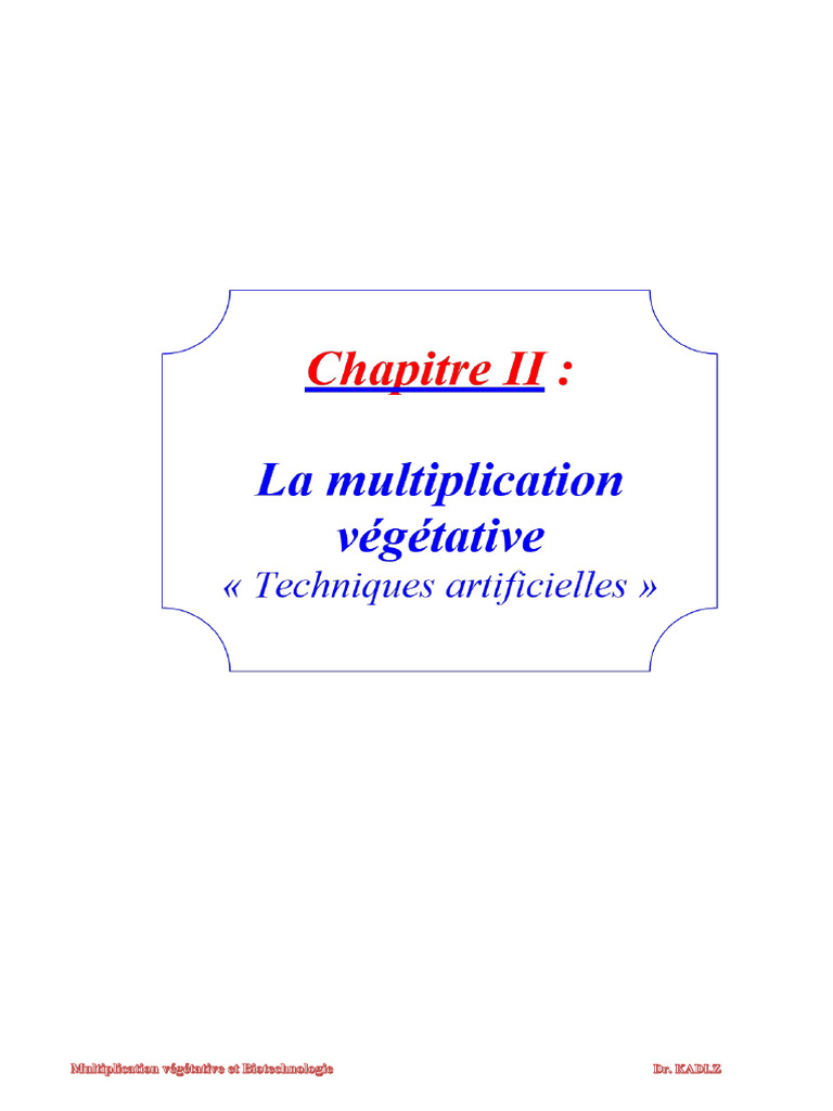 Techniques de multiplication végétative | PDF | Greffe (botanique ...