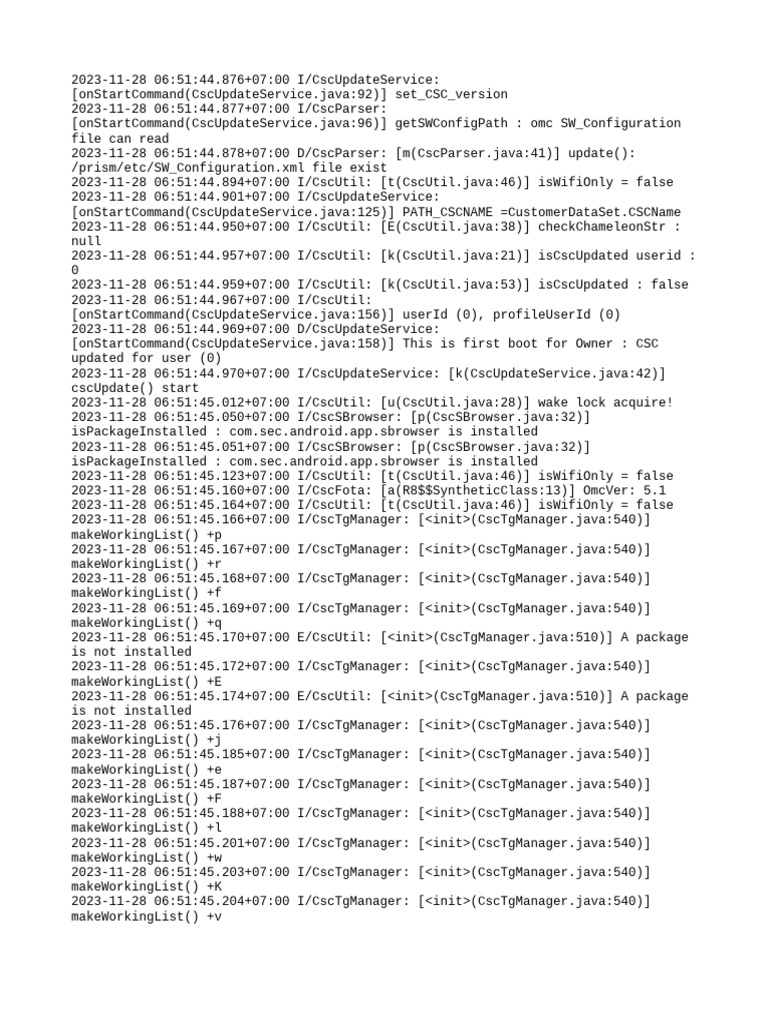 CSC Update Service Log Analysis | PDF | Computing