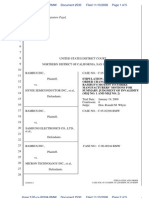 Stipulation and (Proposed) Order Changing Time On Rambus'S Motion To Strike Manufacturers' Motions For Summary Judgment of Invalidity (MSJ No. 1 and MSJ No. 2)