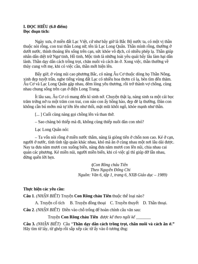 Lop 6 | PDF
