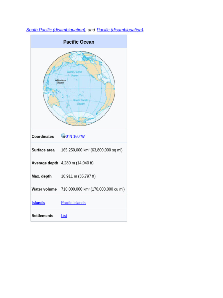 PACIFIC OCEAN SUMMARY visual data 2