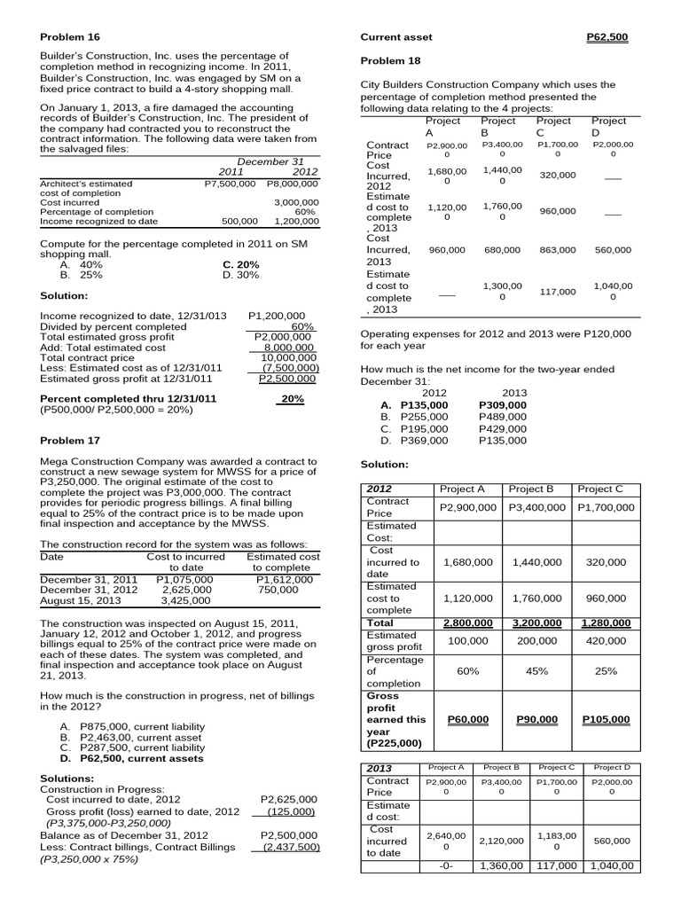 Problem 16 To 20 | PDF | Cost | Accounting