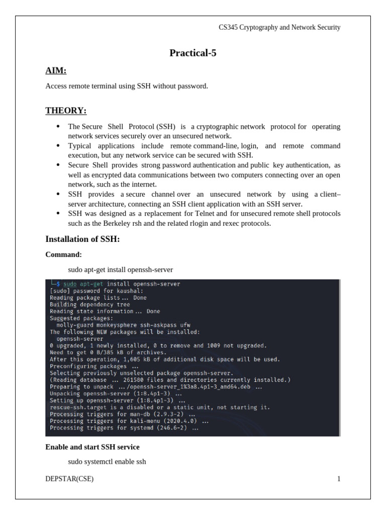 SSH Remote Access Without Password | PDF | Secure Shell | Computing