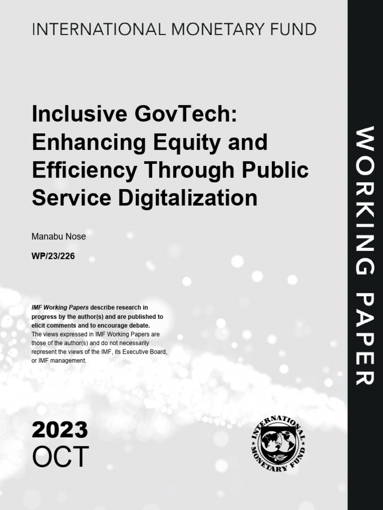 Enhancing Equity via GovTech Digitalization | PDF | International ...