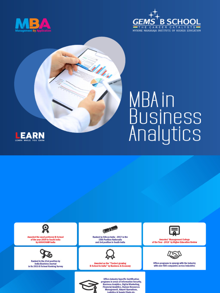 MBA in Bis Analytics-2021-22 NEW | PDF | Master Of Business ...