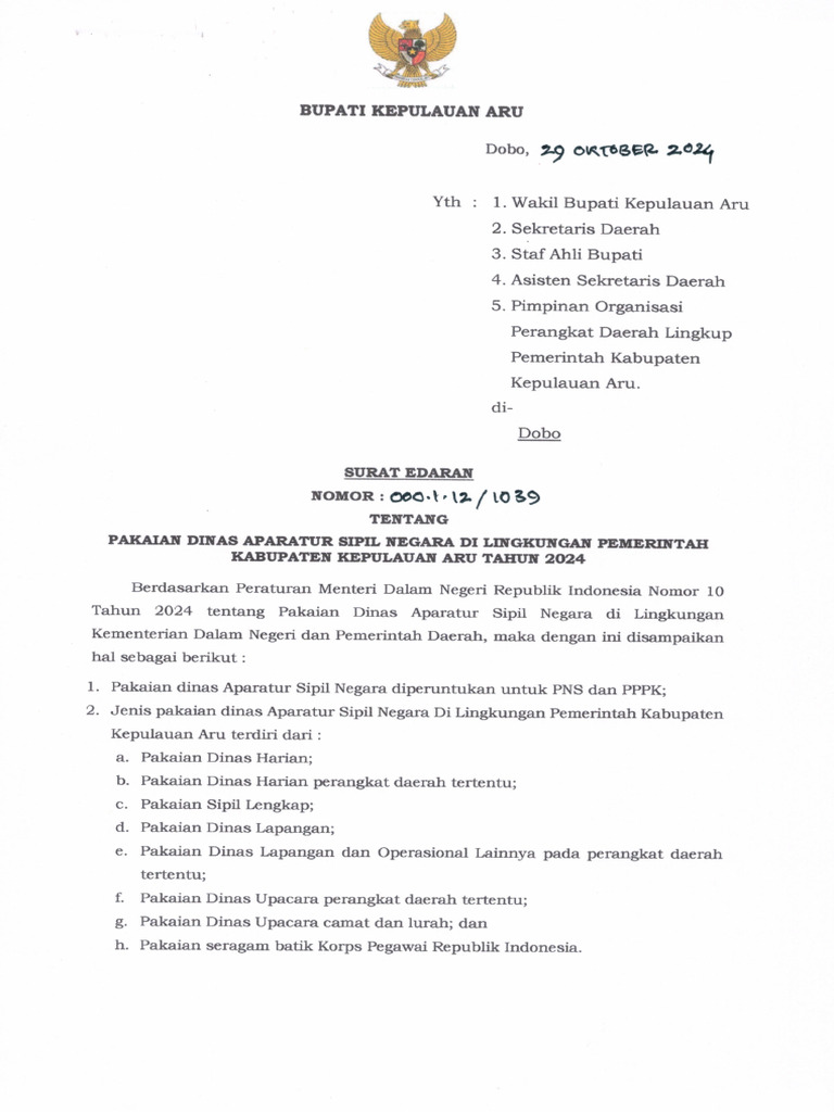 Surat Edaran | PDF
