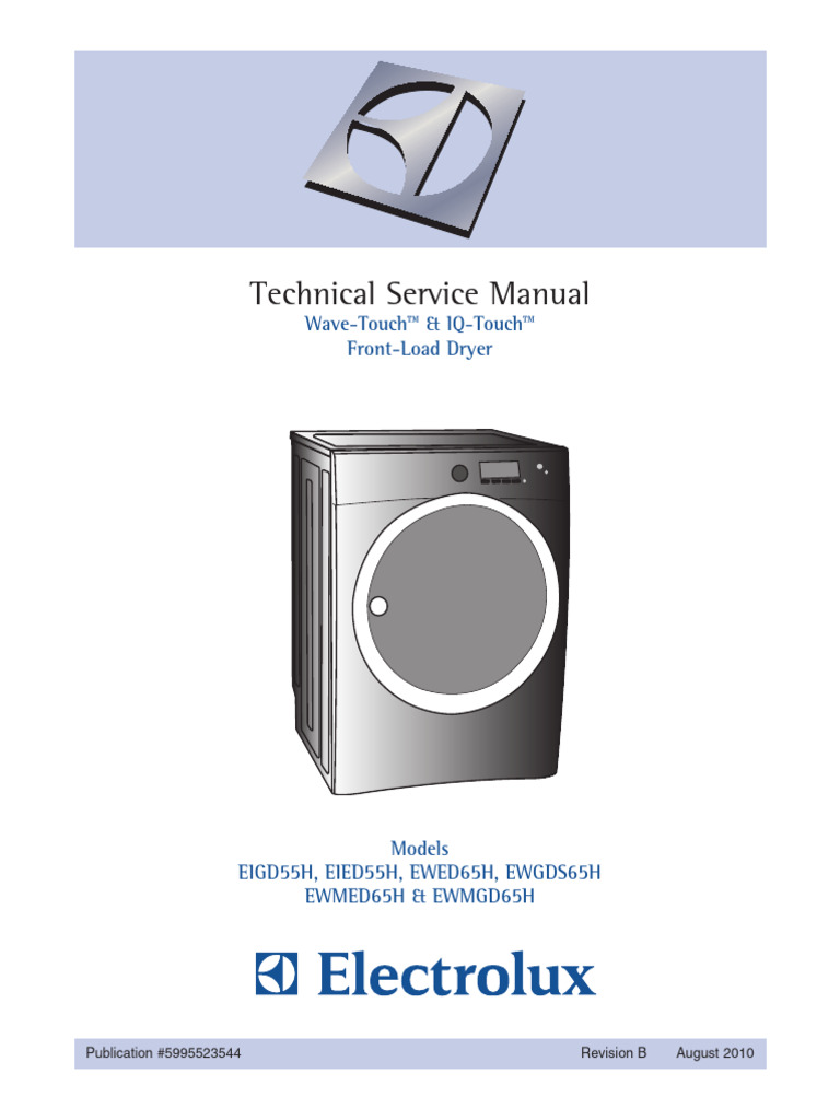 Electrolux Dryer Service Manual | PDF | Clothes Dryer | Manufactured Goods