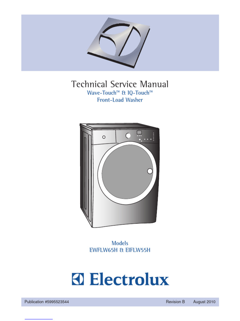 Electrolux Washer Serviceman | PDF | Washing Machine | Door
