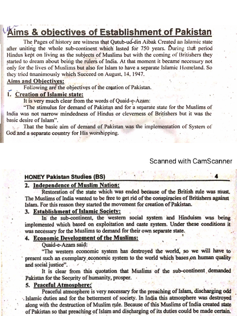 Pak Study Mid Syllabus | PDF