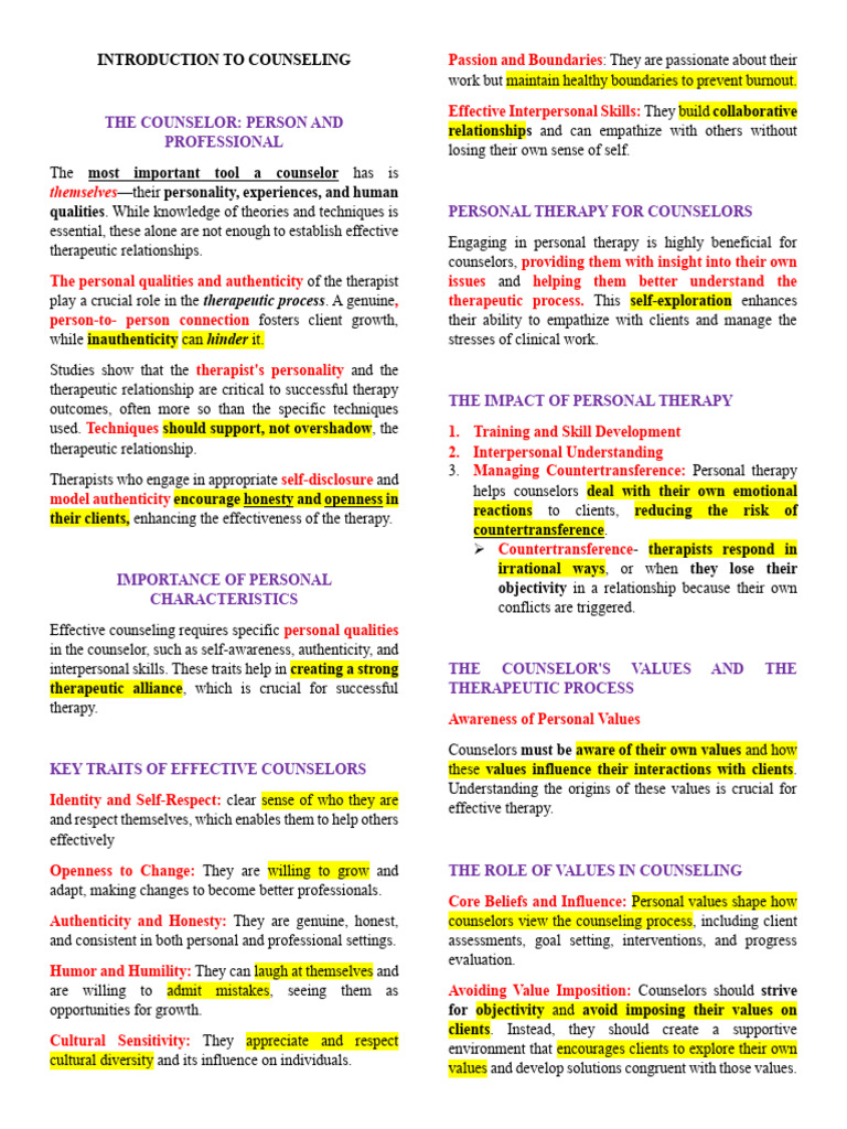Essentials of Effective Counseling | PDF | Psychotherapy | Psychoanalysis