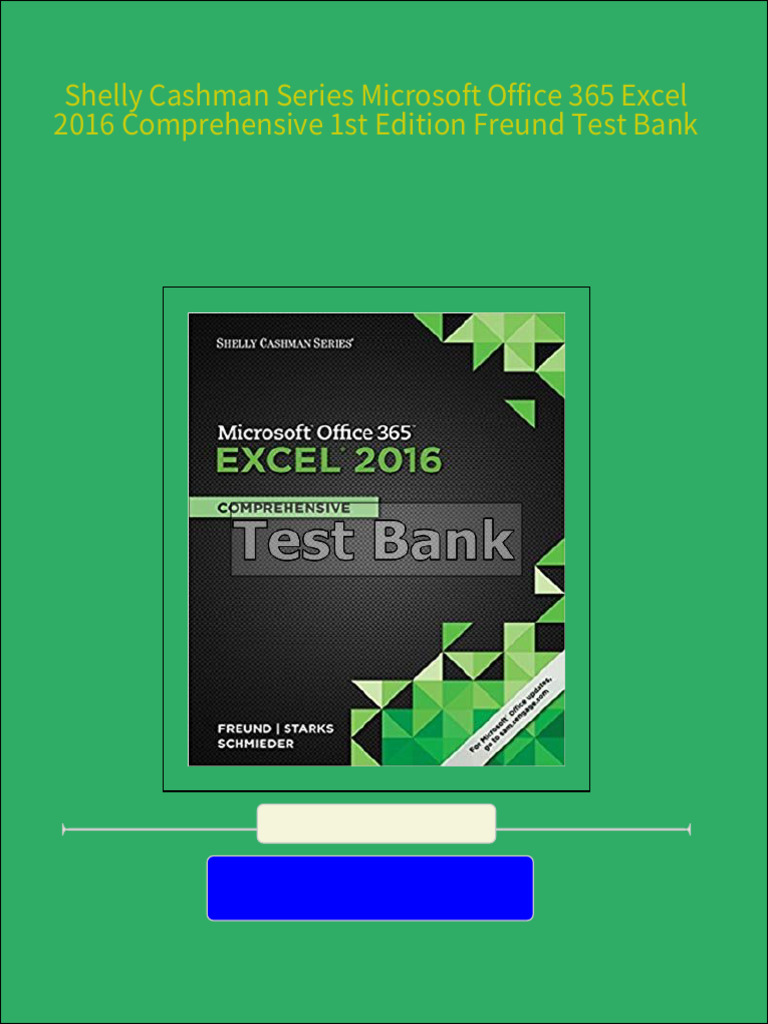 All chapter download Shelly Cashman Series Microsoft Office 365 Excel ...